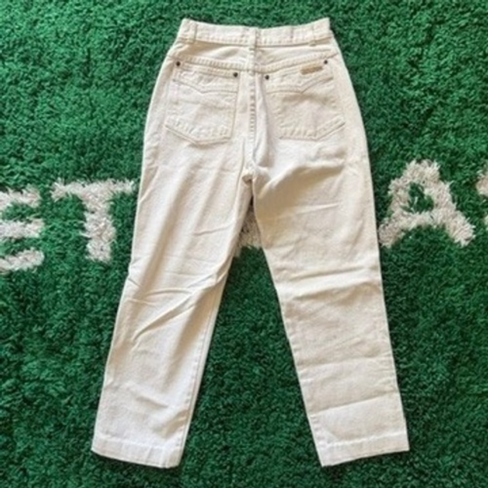 Gloria Vanderbilt Jeans Cream High Rise Straight Leg Women Size 7 WT - Picture 3 of 9